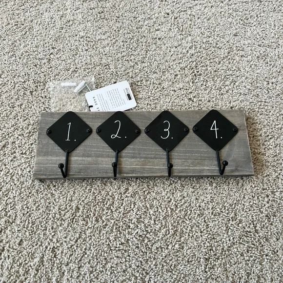 Rae Dunn Rustic Hook Rack - Picture 1 of 5